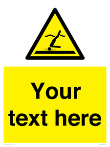 Custom Warning Shallow water diving